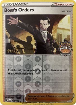 Boss's Orders - 154/192 (Regional Championships) [Staff]/192  - Reverse Holofoil - Promo