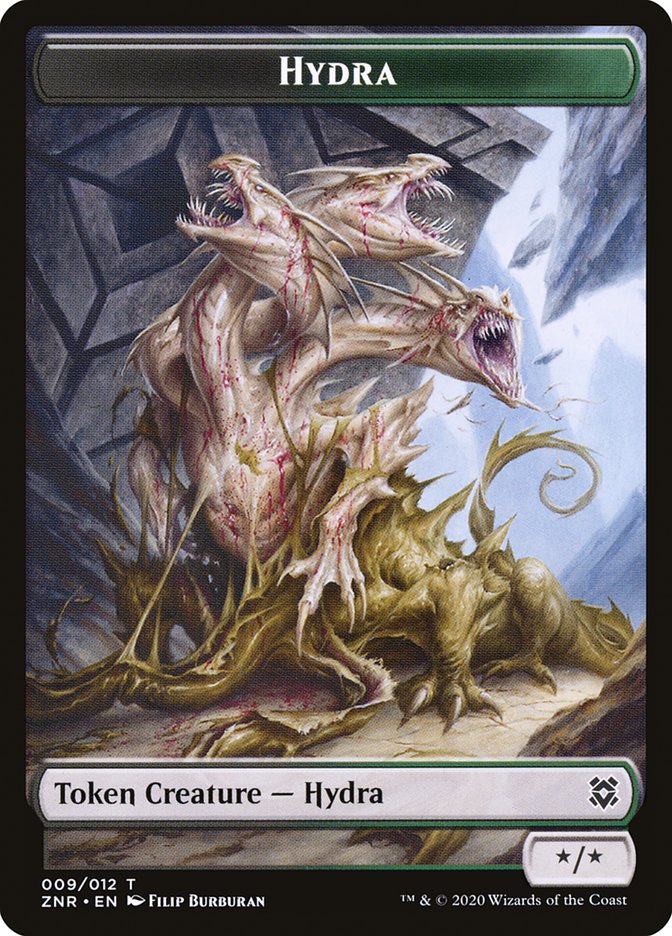 Drake // Jeton double face Hydra [Jetons Zendikar Rising] 