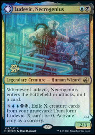Ludevic, Necrogenius // Olag, Ludevic's Hubris (PRE-233S) - Innistrad: Midnight Hunt Promos: (Double Faced Transform) Foil
