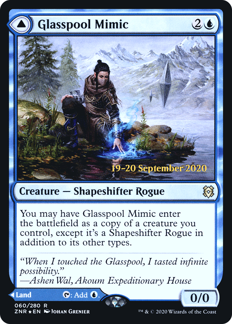 Glasspool Mimic // Glasspool Shore (PRE-60S) - Zendikar Rising Promos Foil