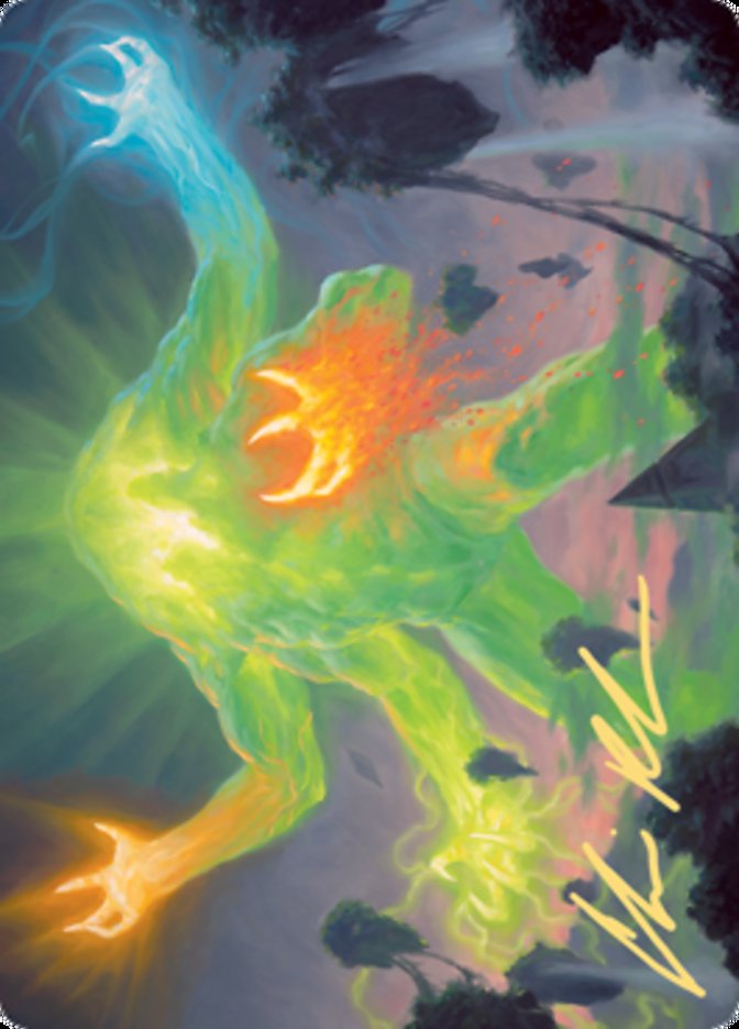 Carte artistique Omnath, Locus of Creation (signature estampillée or) [Zendikar Rising Art Series] 