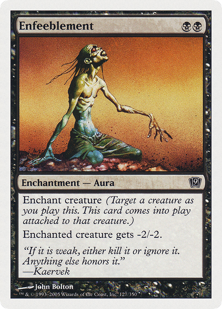 Enfeeblement (9ED-127) - 9th Edition Foil