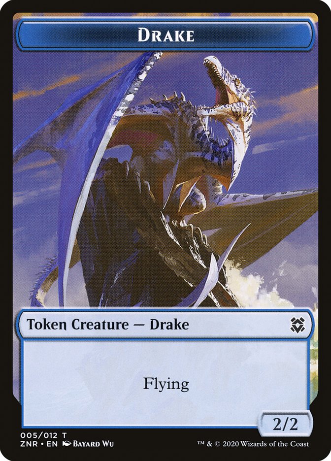 Copie // Jeton double face Drake [Zendikar Rising Tokens] 