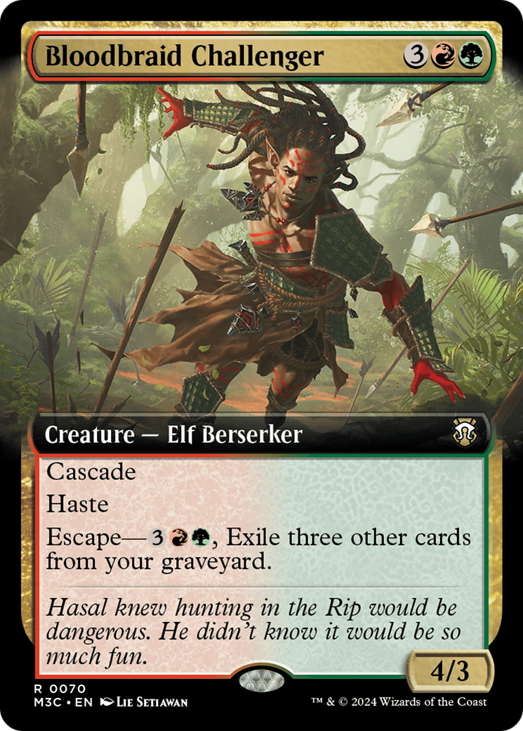 Bloodbraid Challenger (Art étendu) [Modern Horizons 3 Commander] 