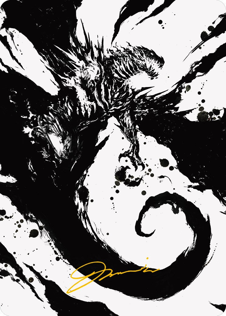 Carte d'art Capricious Hellraiser (signature estampillée or) [Phyrexia : All Will Be One Art Series] 