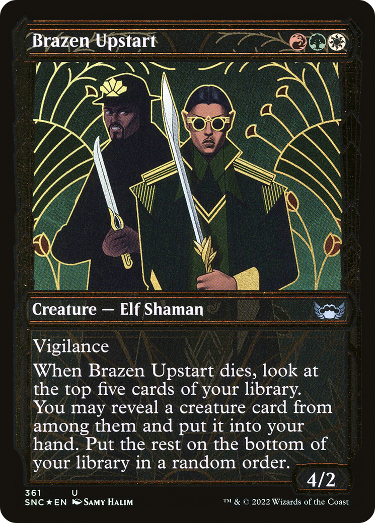 Brazen Upstart (Vitrine de la feuille dorée de l'âge d'or) [Rues de New Capenna] 