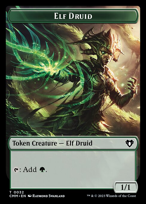 Eldrazi Spawn // Jeton double face du druide elfe [Jetons du commandant maître] 