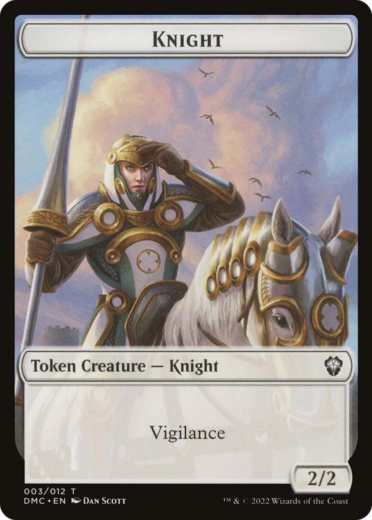 Jeton de chevalier [Jetons de commandant de Dominaria United] 