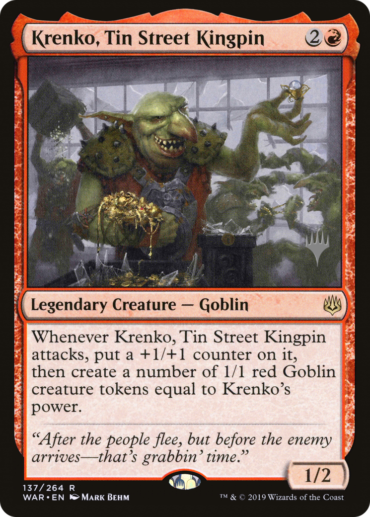 Krenko, Tin Street Kingpin (Pack promotionnel) [War of the Spark Promos] 