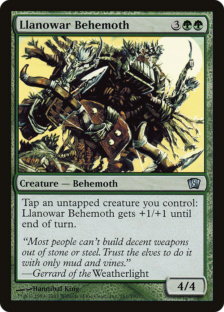 Llanowar Behemoth (8ED-261★) - 8th Edition Foil