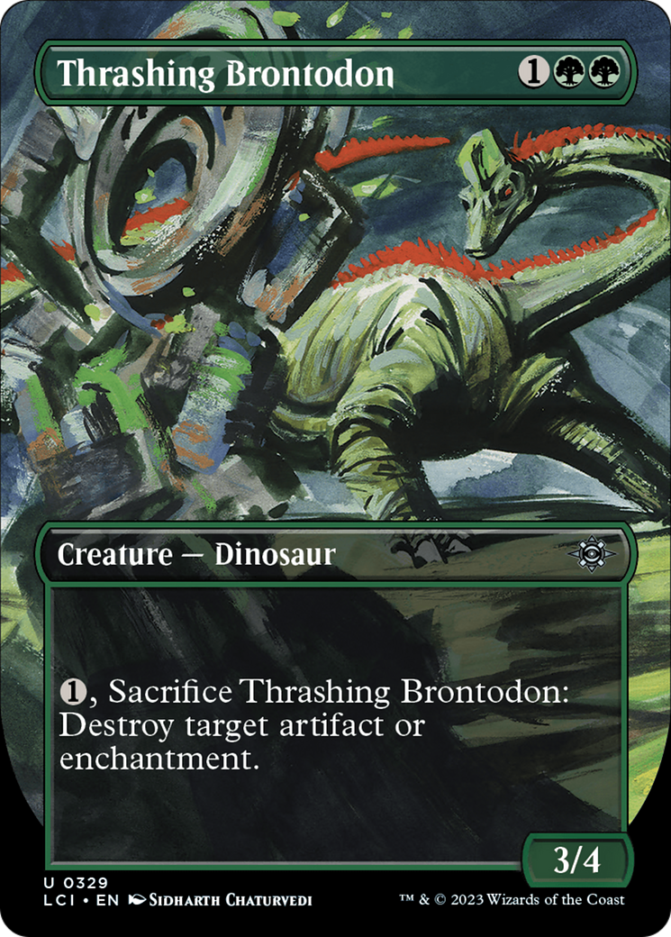 Thrashing Brontodon (Borderless) [Les cavernes perdues d'Ixalan] 