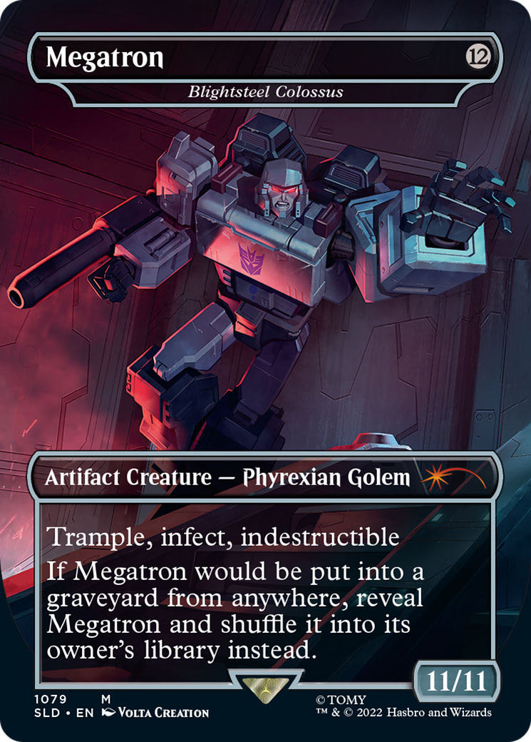 Blightsteel Colossus - Megatron (sans bordure) [Secret Lair Drop Series] 