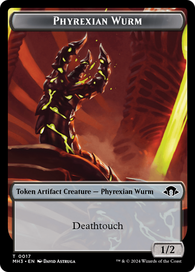 Servo // Phyrexian Wurm (0017) Jeton double face [Modern Horizons 3 Tokens] 