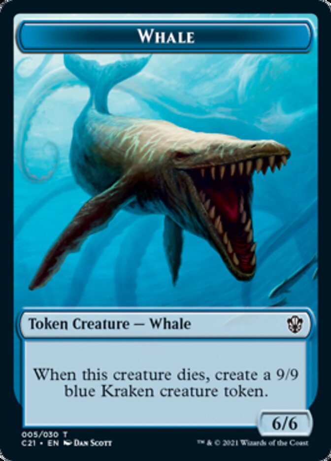 Bête (010) // Jeton double face baleine [Jetons Commander 2021] 