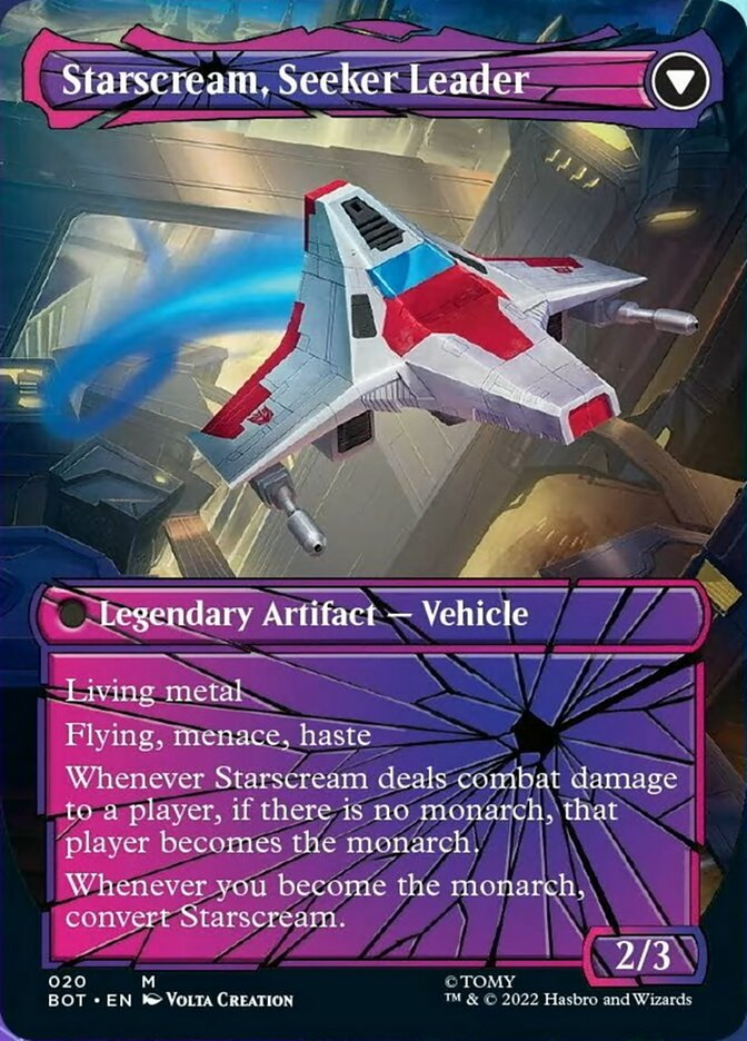 Starscream, Power Hungry // Starscream, Seeker Leader (BOT-020) - Transformers: (shatteredglass, convertdfc) (Borderless)