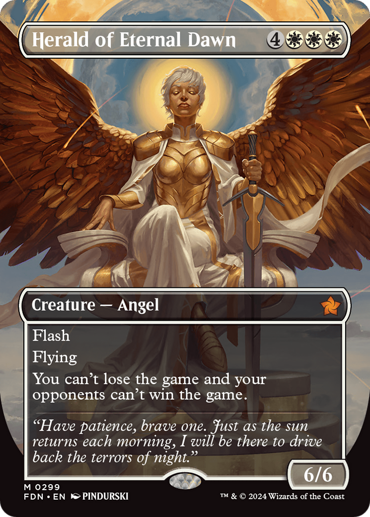 Herald of Eternal Dawn (Borderless) (FDN-299) - Foundations (Borderless)