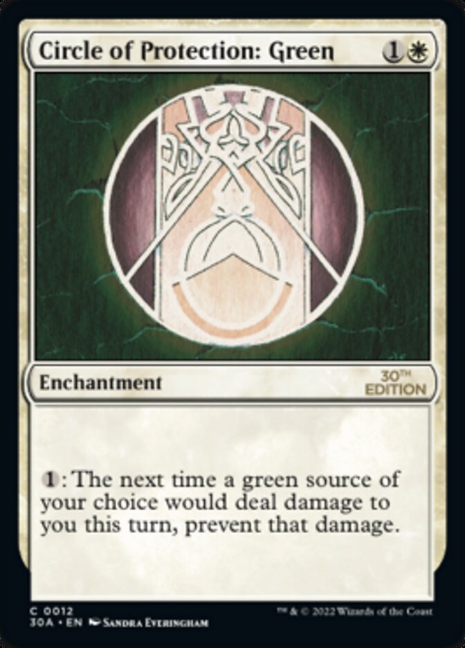 Cercle de protection : Vert [Édition 30e anniversaire] 