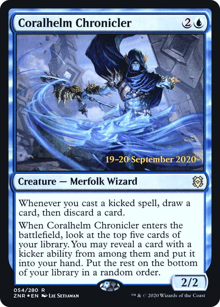 Coralhelm Chronicler [Promotions avant-première de Zendikar Rising] 