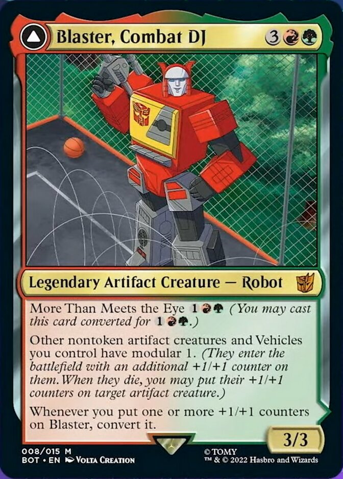 Blaster, Combat DJ (BOT-008) - Transformers: (convertdfc)