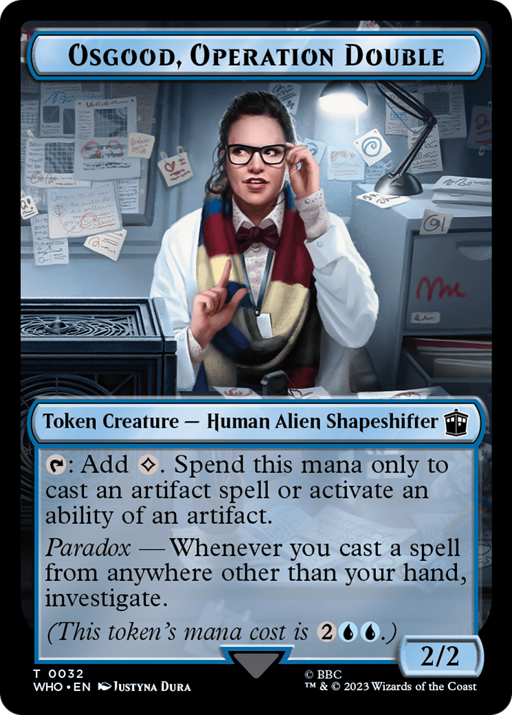 Soldat // Osgood, Opération Double Jeton Double Face (Surge Foil) [Doctor Who Tokens] 
