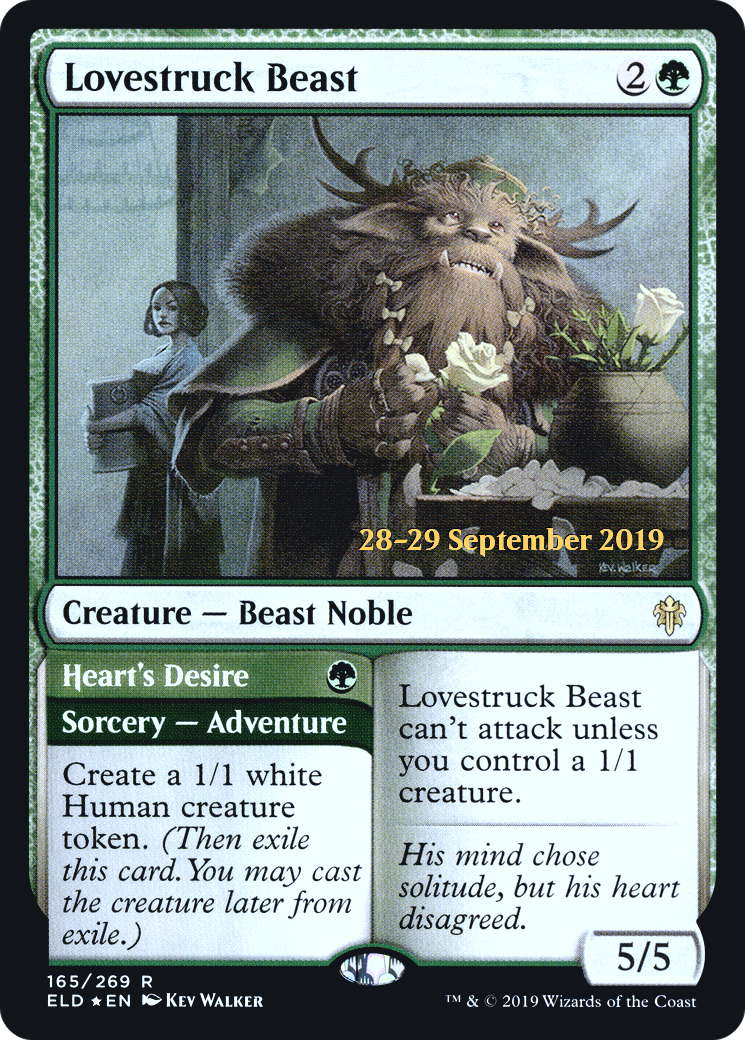 Lovestruck Beast // Heart's Desire (PRE-165S) - Throne of Eldraine Promos Foil