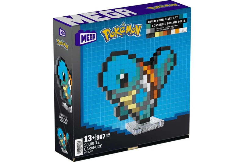 Mega Construct Pokémon Pixel Art - Squirtle Building Set
