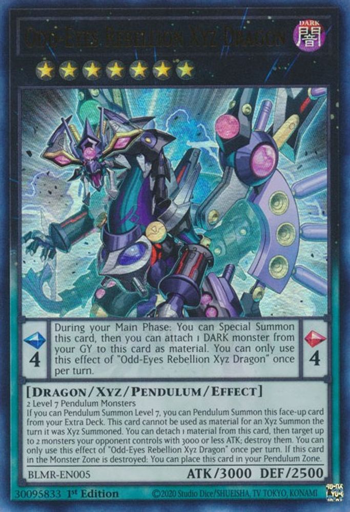 Dragon Xyz de la rébellion aux yeux impairs [BLMR-EN005] Ultra Rare 
