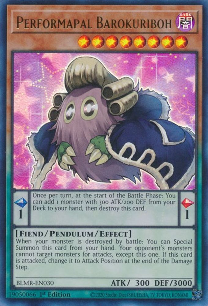 Performapal Barokuriboh (BLMR-EN030) - Ultra Rare