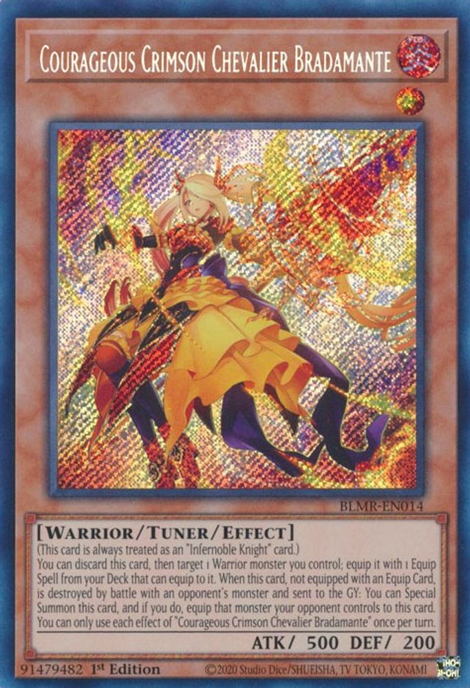 Courageous Crimson Chevalier Bradamante (BLMR-EN014) - Secret Rare