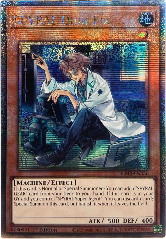 SPYRAL Quik-Fix (Quarter Century Secret Rare) (BLMR-EN056) - Quarter Century Secret Rare