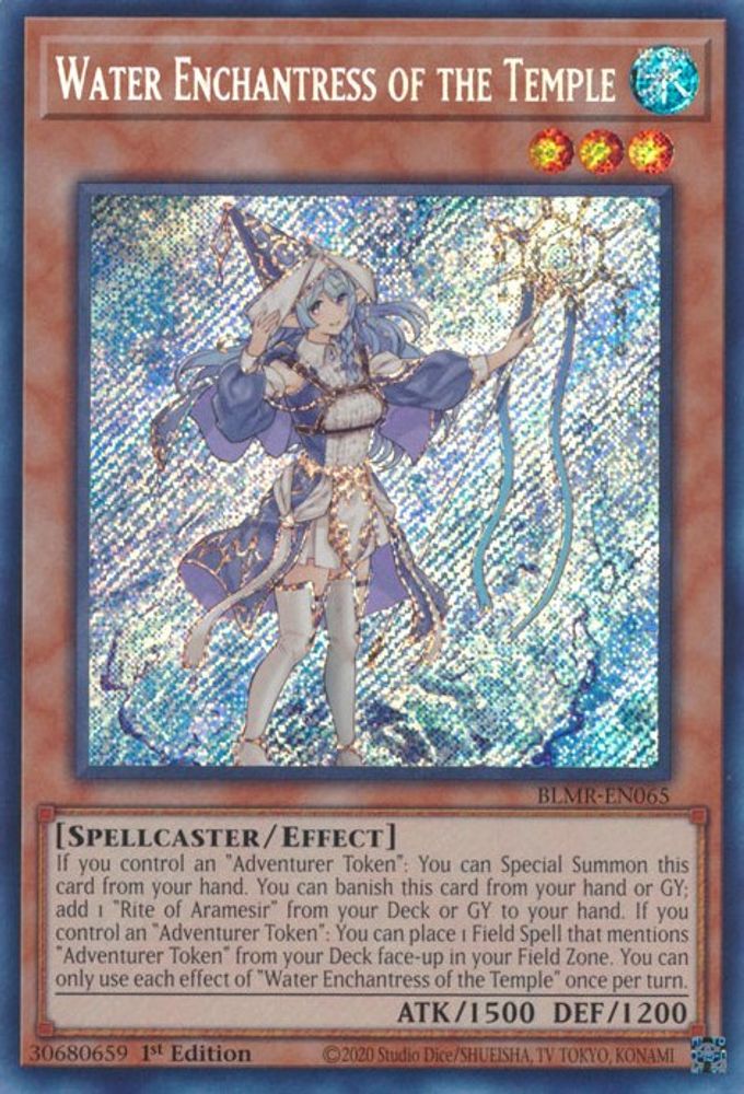 Water Enchantress of the Temple (BLMR-EN065) - Secret Rare