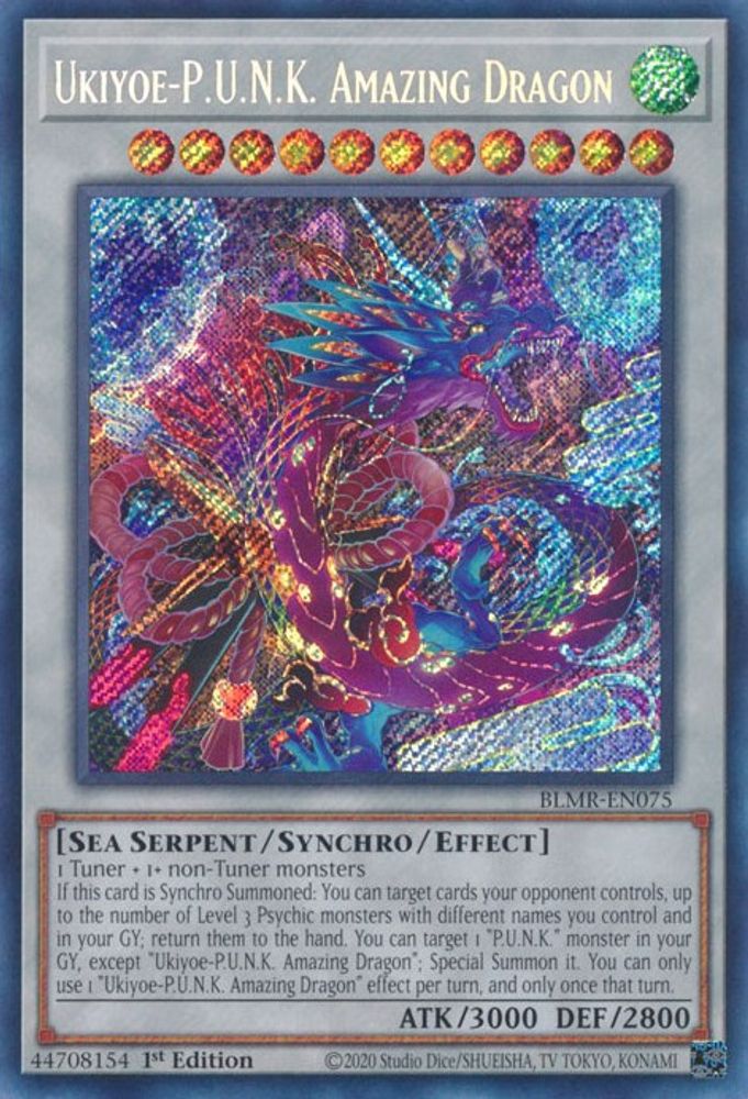 Ukiyoe-P.U.N.K. Amazing Dragon (BLMR-EN075) - Secret Rare