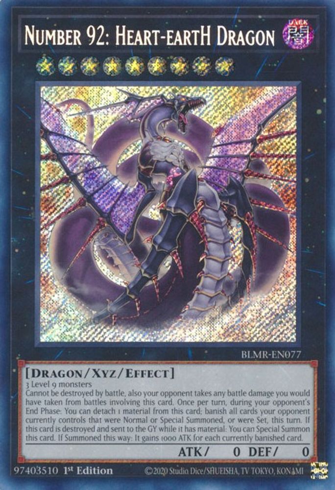 Numéro 92 : Dragon Cœur-Earth [BLMR-EN077] Secret Rare 
