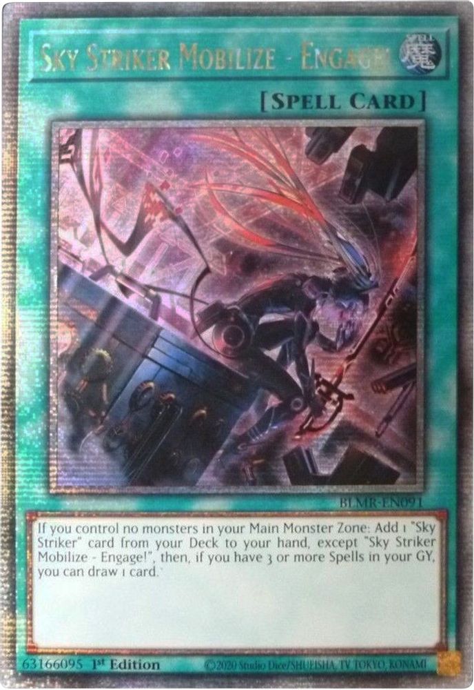 Sky Striker Mobilize - Engage! (Quarter Century Secret Rare) (BLMR-EN091) - Quarter Century Secret Rare