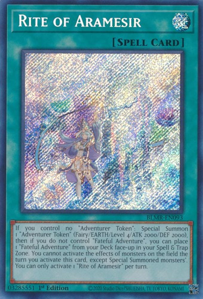Rite of Aramesir (BLMR-EN093) - Secret Rare