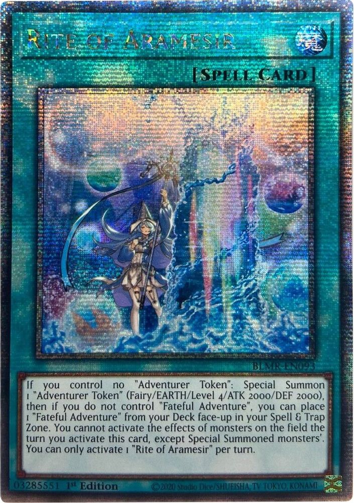 Rite of Aramesir (Quarter Century Secret Rare) (BLMR-EN093) - Quarter Century Secret Rare