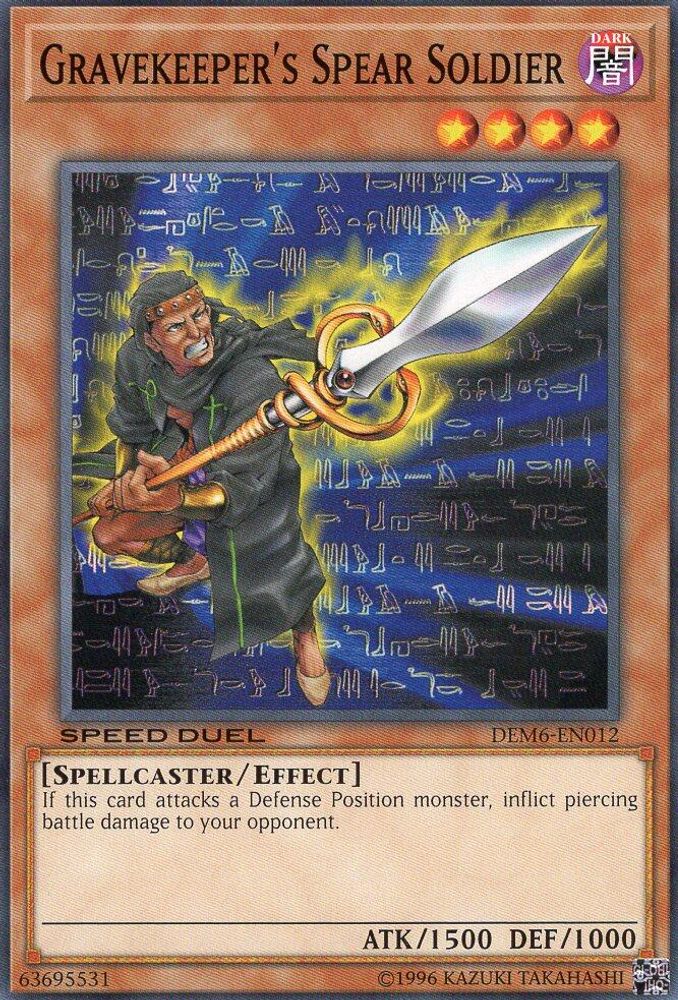 Gravekeeper's Spear Soldier (DEM6-EN012) - Common