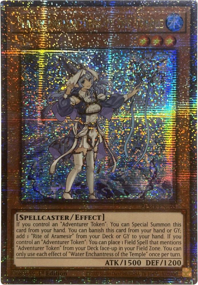 Water Enchantress of the Temple (Quarter Century Secret Rare) (BLMR-EN065) - Quarter Century Secret Rare