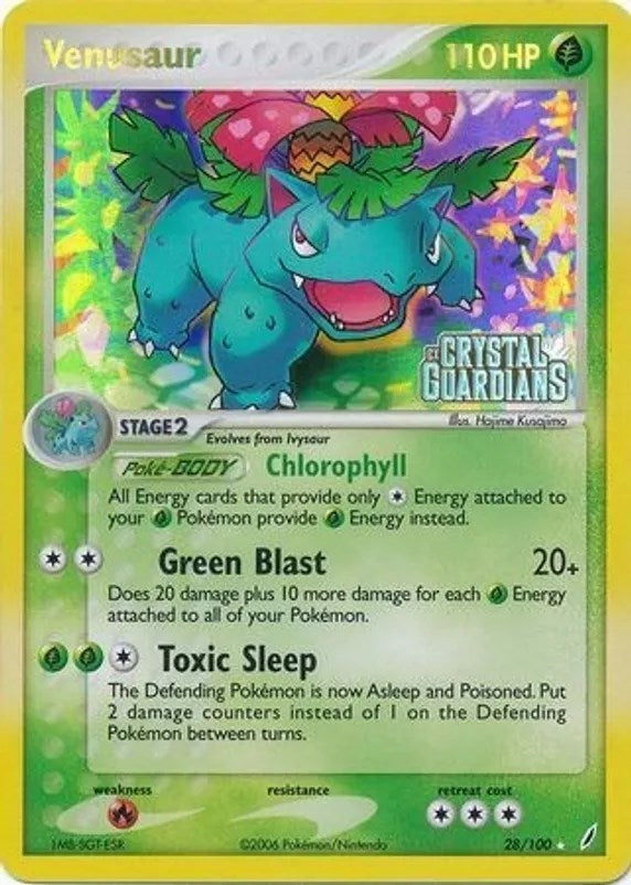 Venusaur (028/100) (Avant-première) [EX : Gardiens de cristal] 