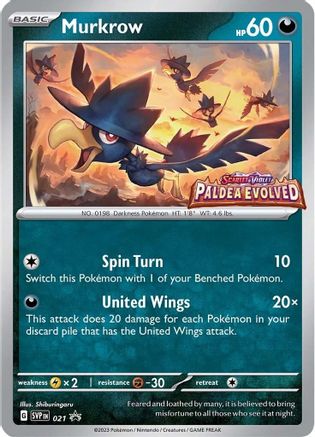 Murkrow (Prerelease) 021  - Holofoil - Promo