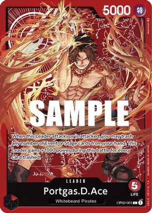 Portgas.D.Ace (Art alternatif) (Carte) [Piliers de force] 