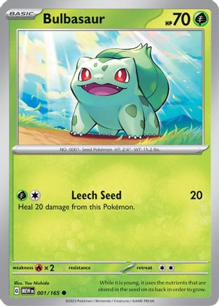 Bulbasaur 001/165  - Common