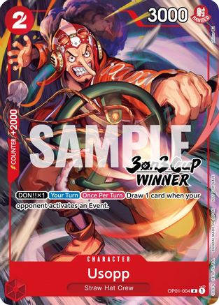Usopp (3-on-3 Cup) [Winner] (OP01-004) - Rare