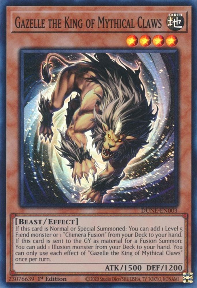 Gazelle the King of Mythical Claws (DUNE-EN003) - Super Rare