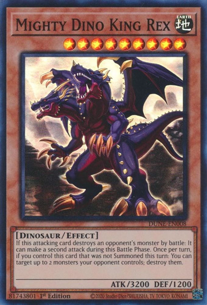 Puissant Dino King Rex [DUNE-EN008] Super Rare 