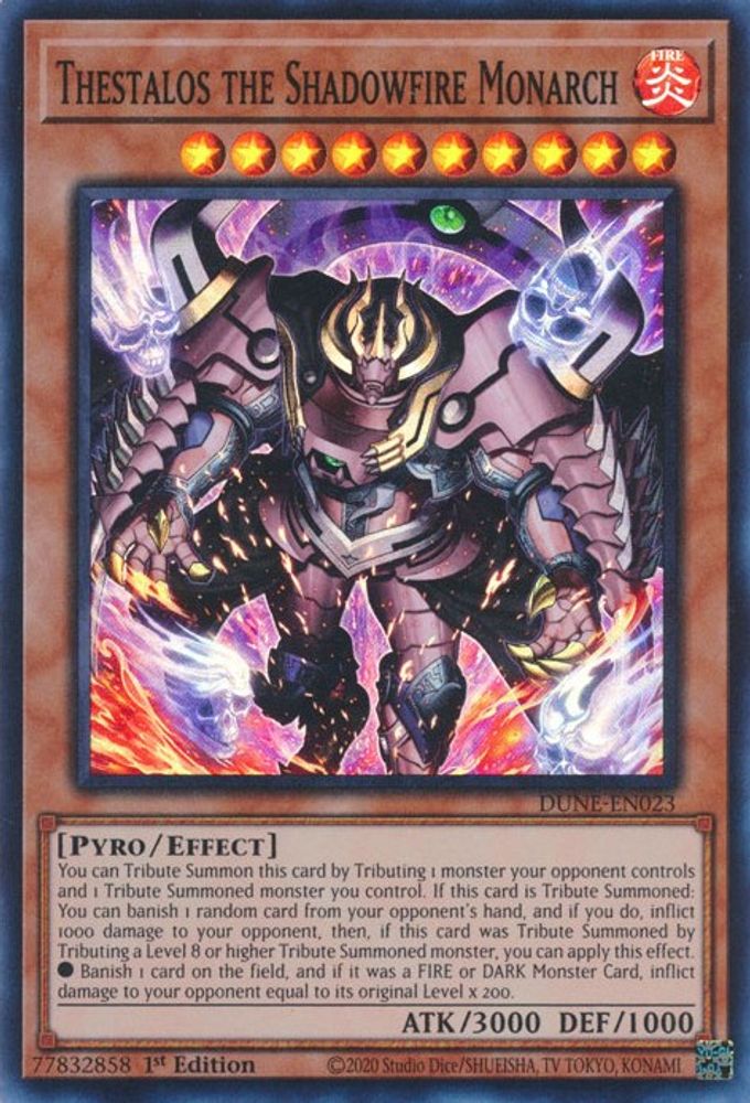 Thestalos the Shadowfire Monarch (DUNE-EN023) - Super Rare