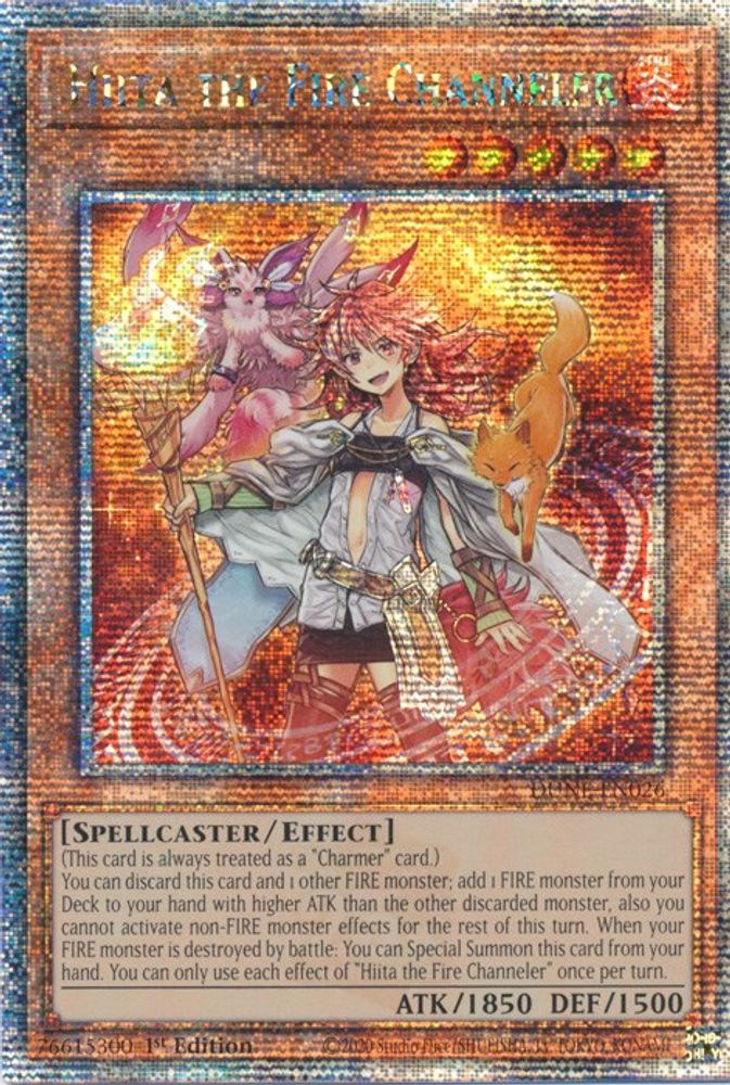 Hiita the Fire Channeler (Quarter Century Secret Rare) (DUNE-EN026) - Quarter Century Secret Rare
