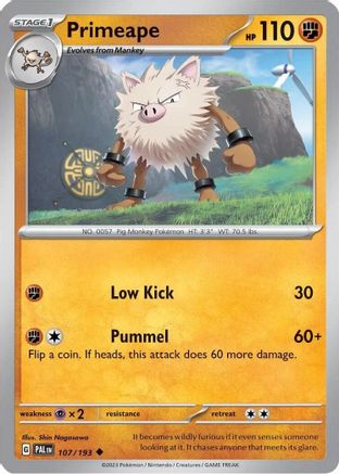 Primeape (107/193) (Cosmos Holo) [Écarlate et Violet : Paldea Evolved] 