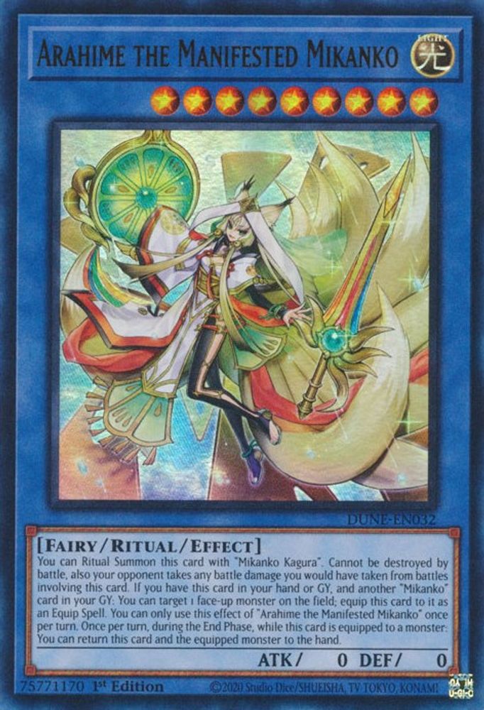 Arahime the Manifested Mikanko (DUNE-EN032) - Ultra Rare
