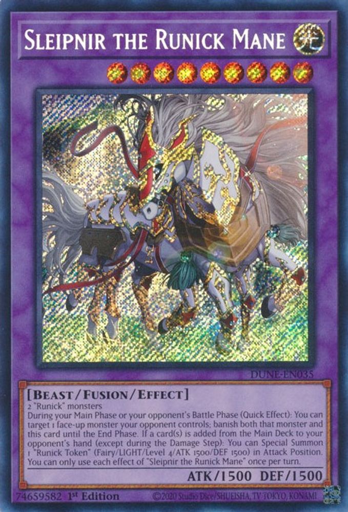 Sleipnir the Runick Mane (DUNE-EN035) - Secret Rare